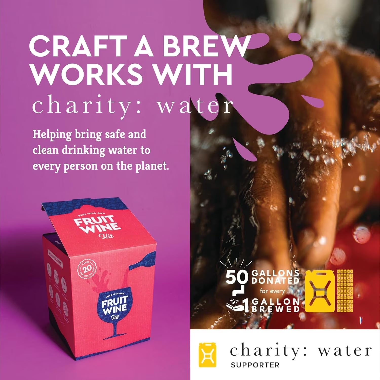 Fruit Wine Making Kit | Easy for Beginners | Use Fresh, Frozen, or Juice | Makes 20 Gallon Batches