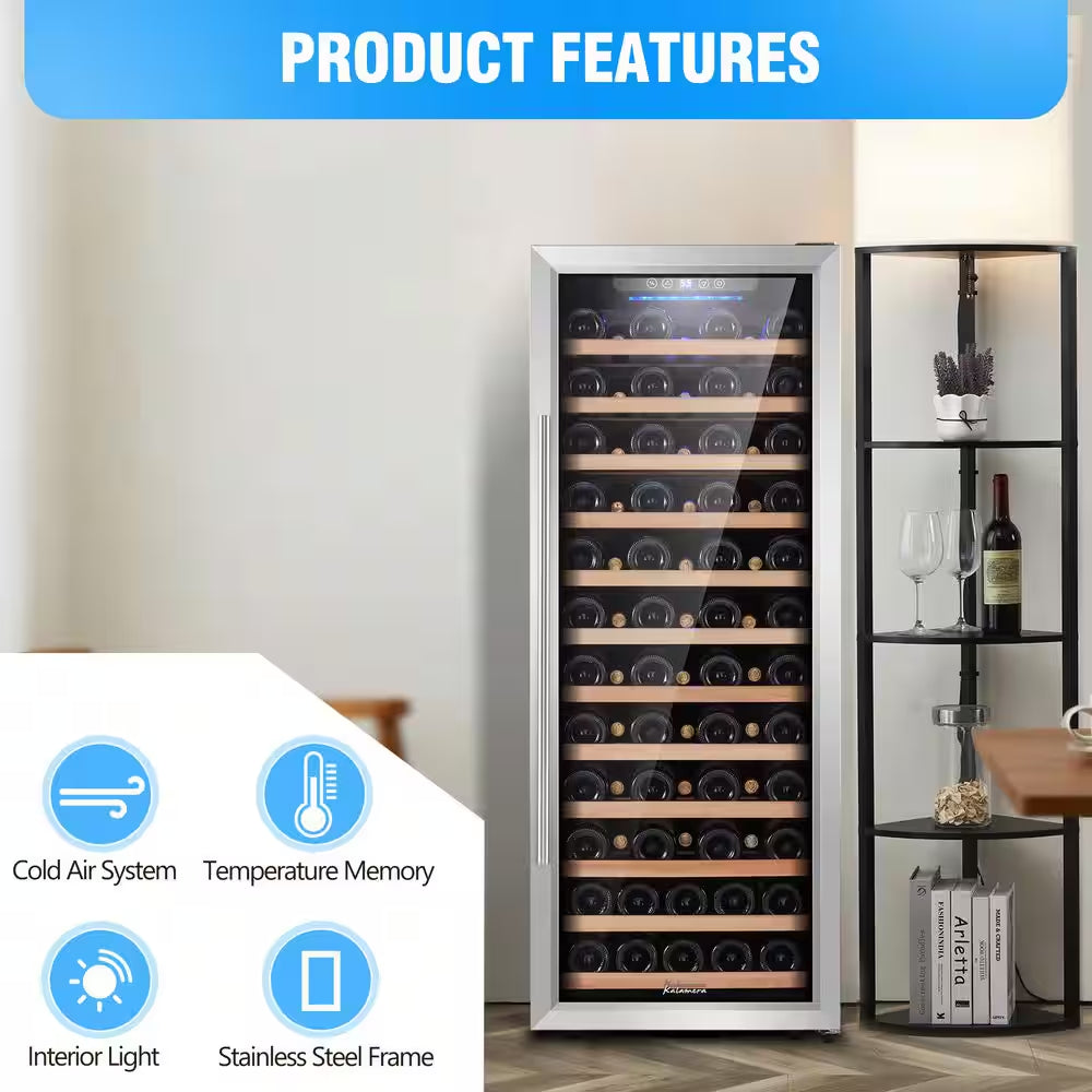 80 Bottle Single Zone Freestanding Compressor Wine Cooler