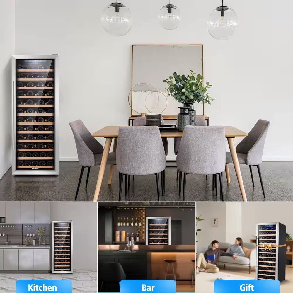 80 Bottle Single Zone Freestanding Compressor Wine Cooler