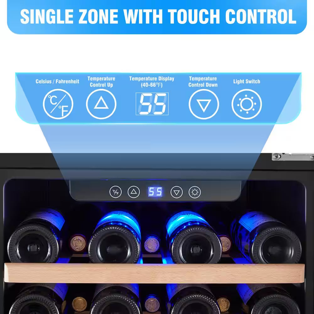 80 Bottle Single Zone Freestanding Compressor Wine Cooler