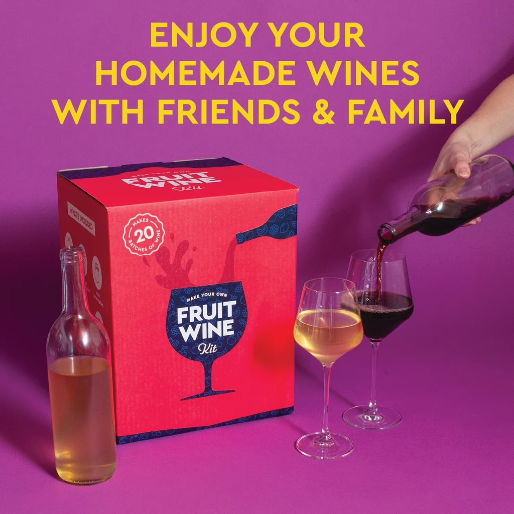 Fruit Wine Making Kit | Easy for Beginners | Use Fresh, Frozen, or Juice | Makes 20 Gallon Batches