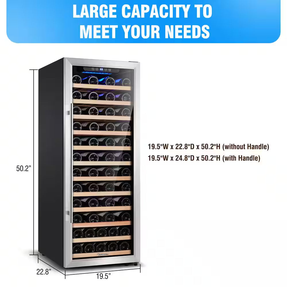 80 Bottle Single Zone Freestanding Compressor Wine Cooler